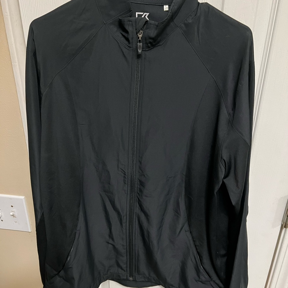 Mens Cutter Buck WeatherTec Size S/P Black Golf Jacket.